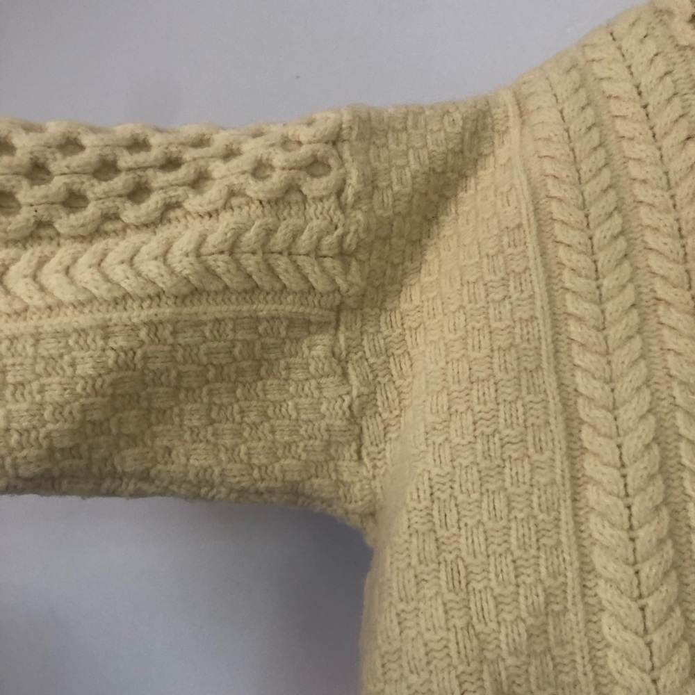 Aran Crafts Cream Cable Knit Sweater - Picture 5 of 9